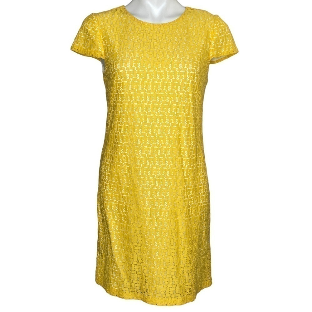 Maggy Boutique lace white and yellow dress Size 8 - Picture 2 of 7